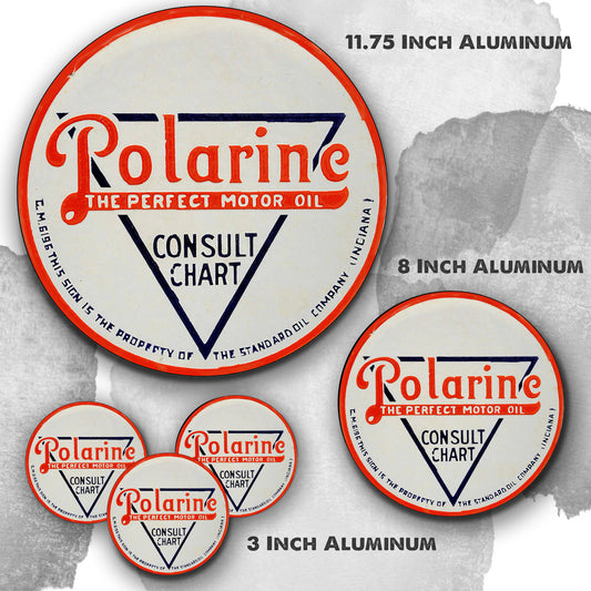 Round Signs - Polarine Perfect Motor Oil