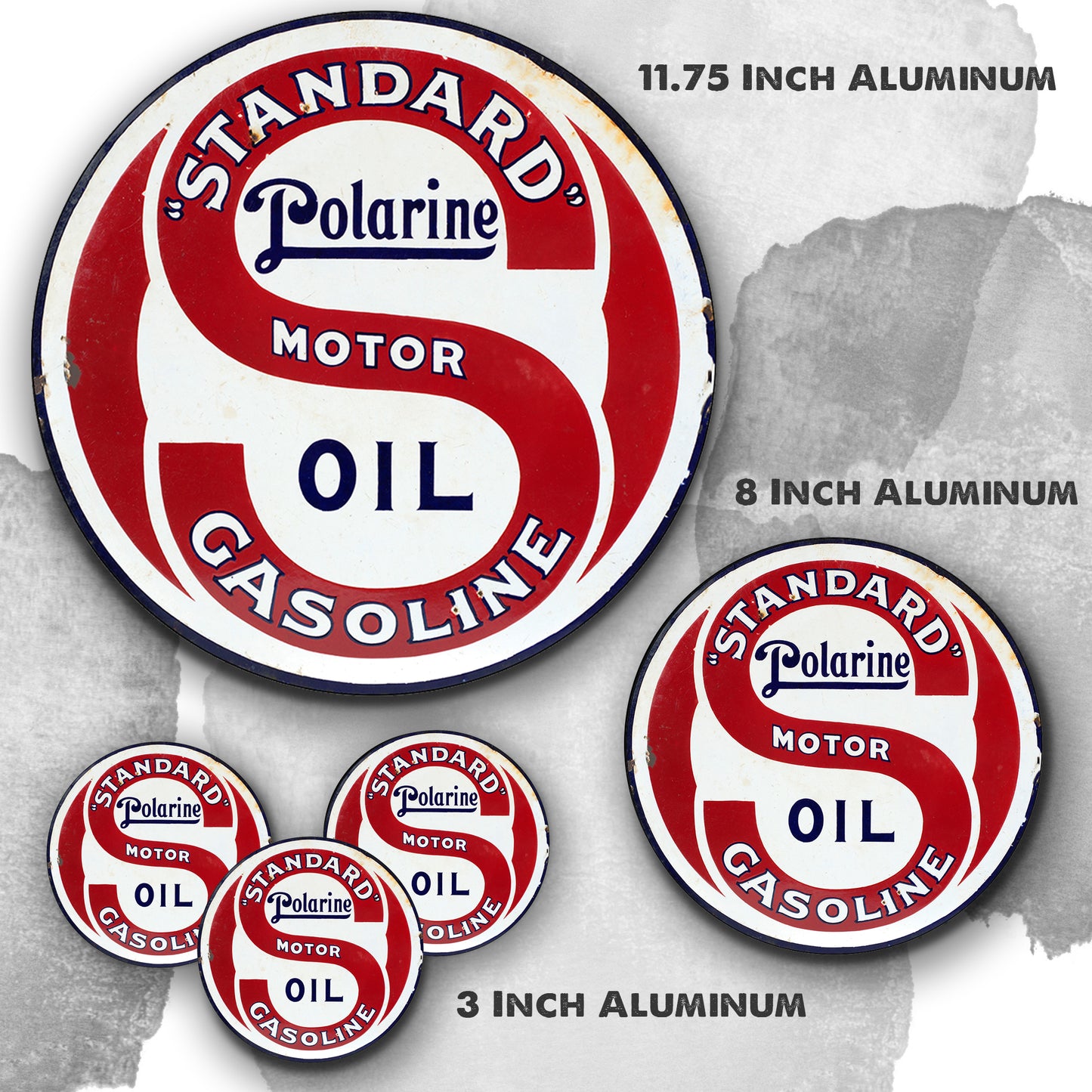 Round Signs - Standard Polarine Oil Gasoline