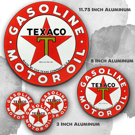 Round Signs - Texaco Star Motor Oil Gasoline