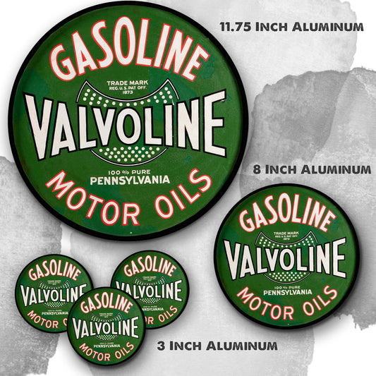 Round Signs - Valvoline Motor Oils Gasoline