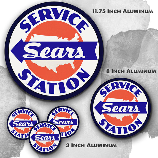 Round Signs - Sear Service Station