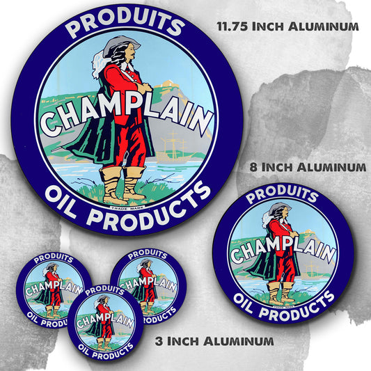 Round Signs - Gas & Oil Champlain Oil Products