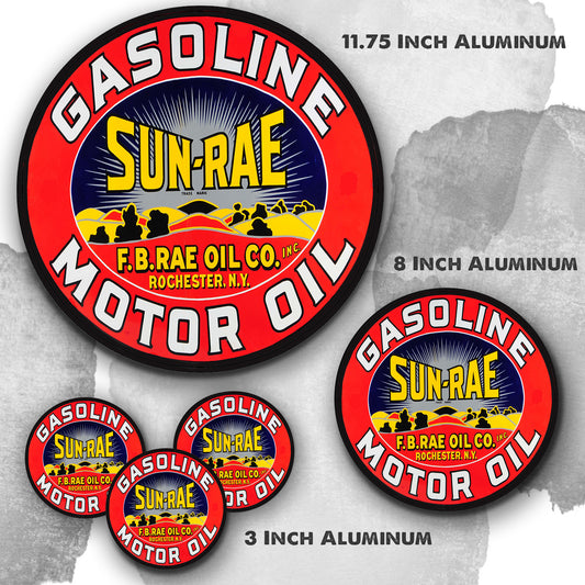 Round Signs - Gas & Oil Syn-Rae Gasoline Motor Oil