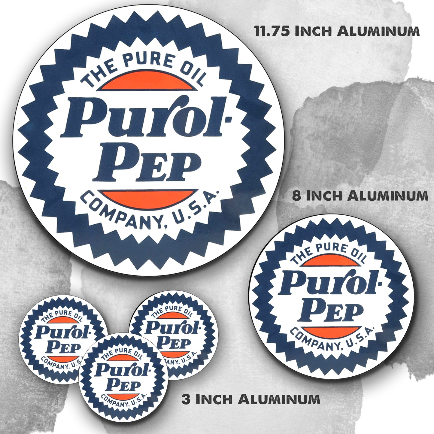 Round Signs - Gas & Oil Purol-Pep Oil Company