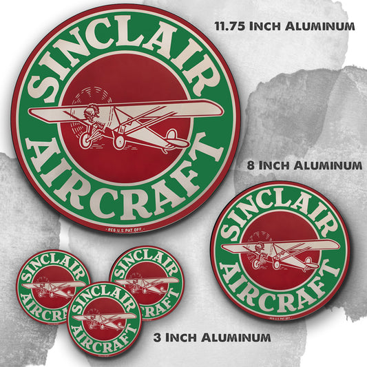 Round Signs - Gas & Oil Sinclair Aircraft Gasoline