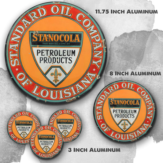 Round Signs - Gas & Oil Stanocola Standard Oil