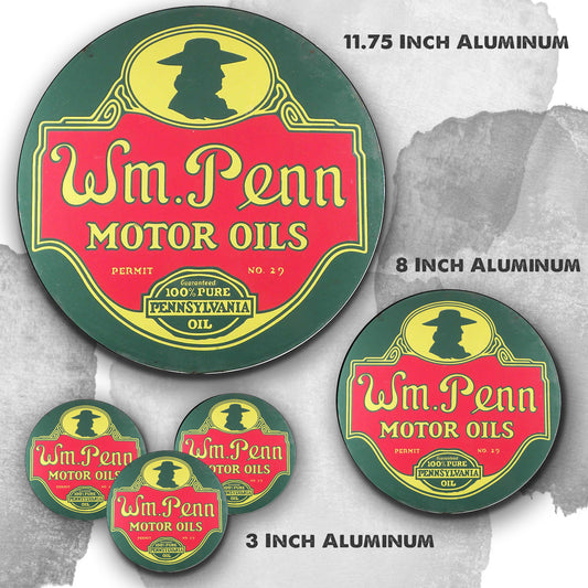 Round Signs - Gas & Oil Wm. Penn Motor Oils