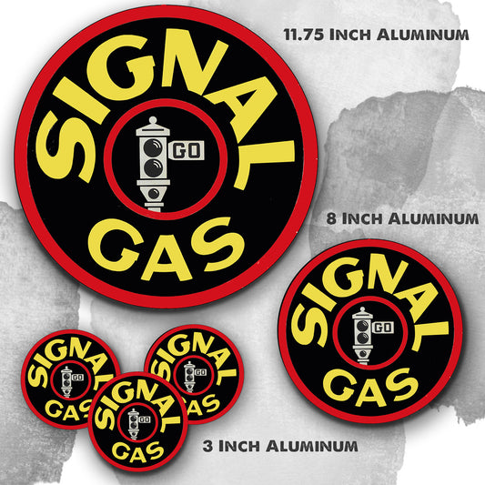 Round Signs - Gas & Oil Signal Gasoline and Oils