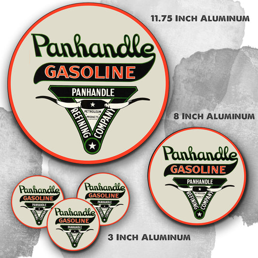 Round Signs - Gas & Oil Panhandle Gasoline & Oil