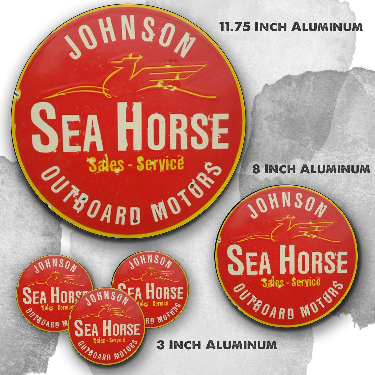 Round Signs - Boating Johnson Sea Horse Outboard Motors