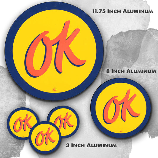 Round Signs - Gas & Oil OK Used Cars