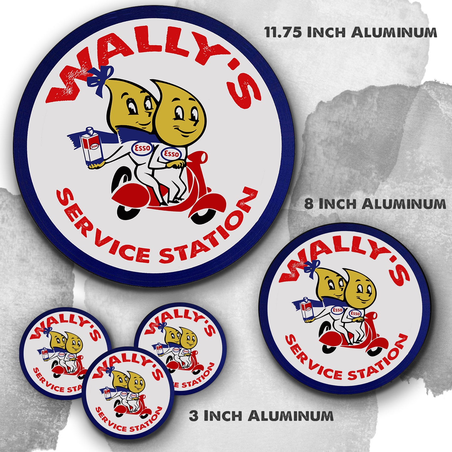 Round Signs - Mayberry Wally's Service Esso