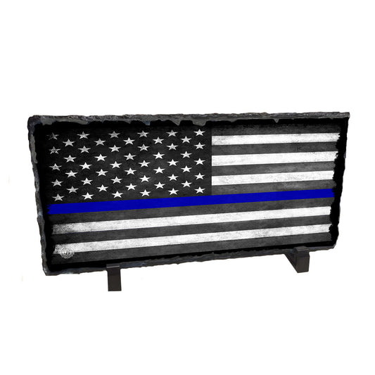 SR-002 Slate Rock - Thin Blue Line Flag For Law Enforcement