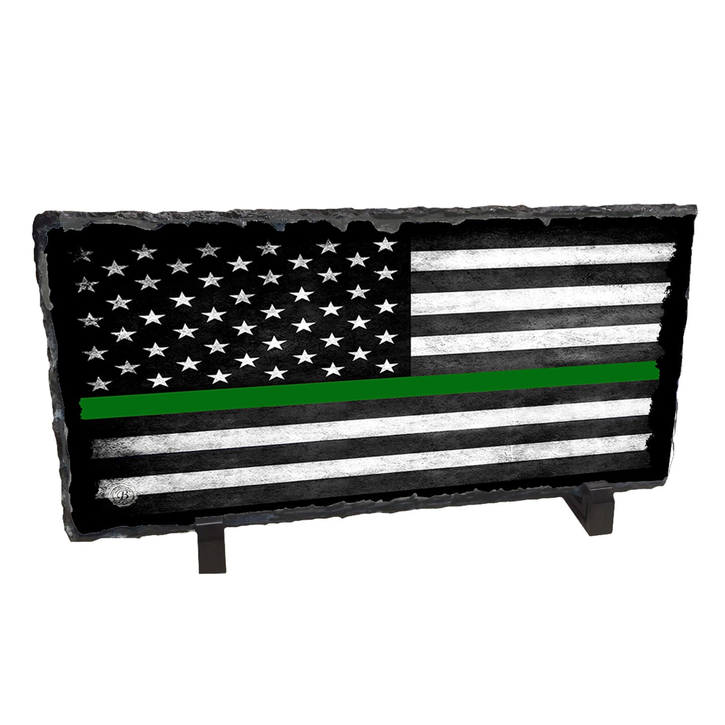 SR-012 Slate Rock - Border Patrol Florida Deputies Thin Green Line American Flag