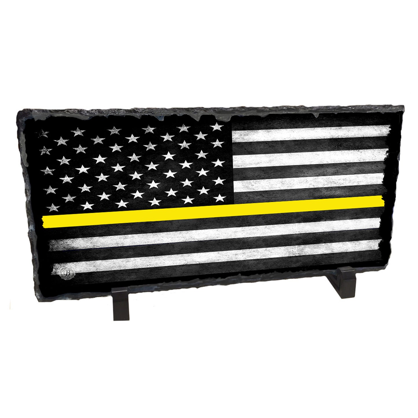 SR-016 Slate Rock - Dispatchers Radio Operators Thin Gold Line American Flag