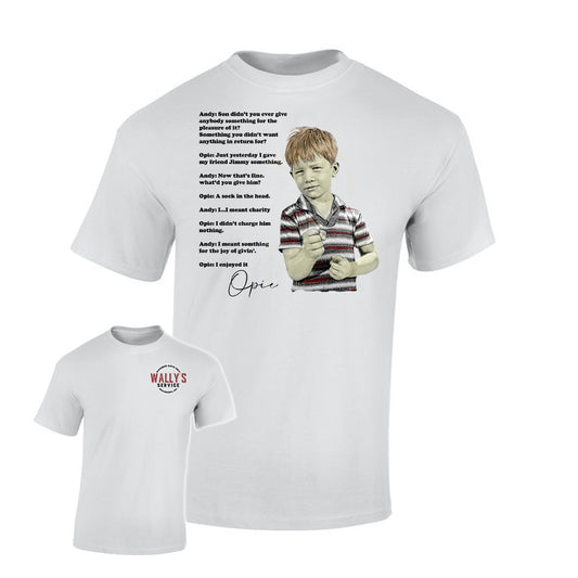 TS-020 T-shirt Cotton - Mayberry Opie Taylor and Sheriff Taylor Script