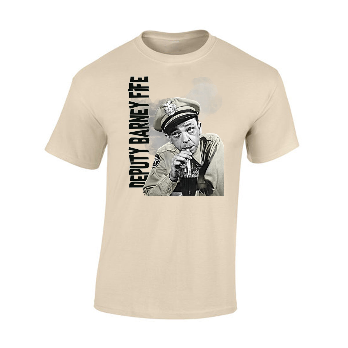 TS-006 T-shirt Cotton - Mayberry Beige T-Shirt Barney with Milkshake