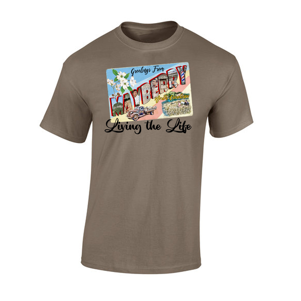 TS-002 T-shirt Cotton - Mayberry Greeting From Postcard