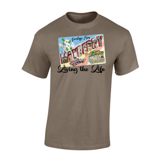 TS-002 T-shirt Cotton - Mayberry Greeting From Postcard
