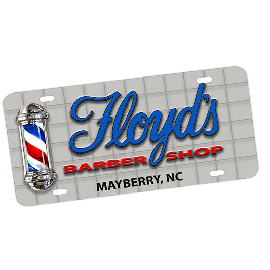 LP-1309 License Plate - Floyds Barber Shop