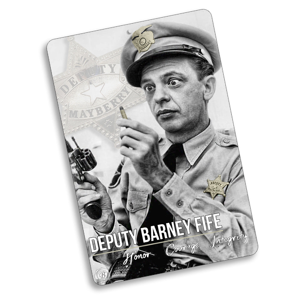 SI-128-401 8x12 Sign - Mayberry Deputy Barney Fife w Gun Badge