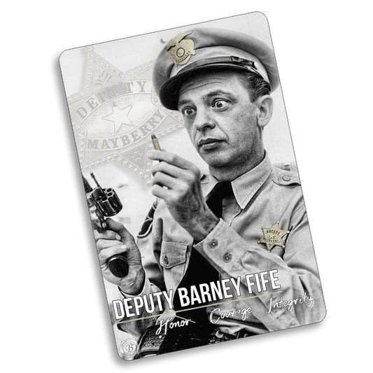 SI-128-401 8x12 Sign - Mayberry Deputy Barney Fife w Gun Badge