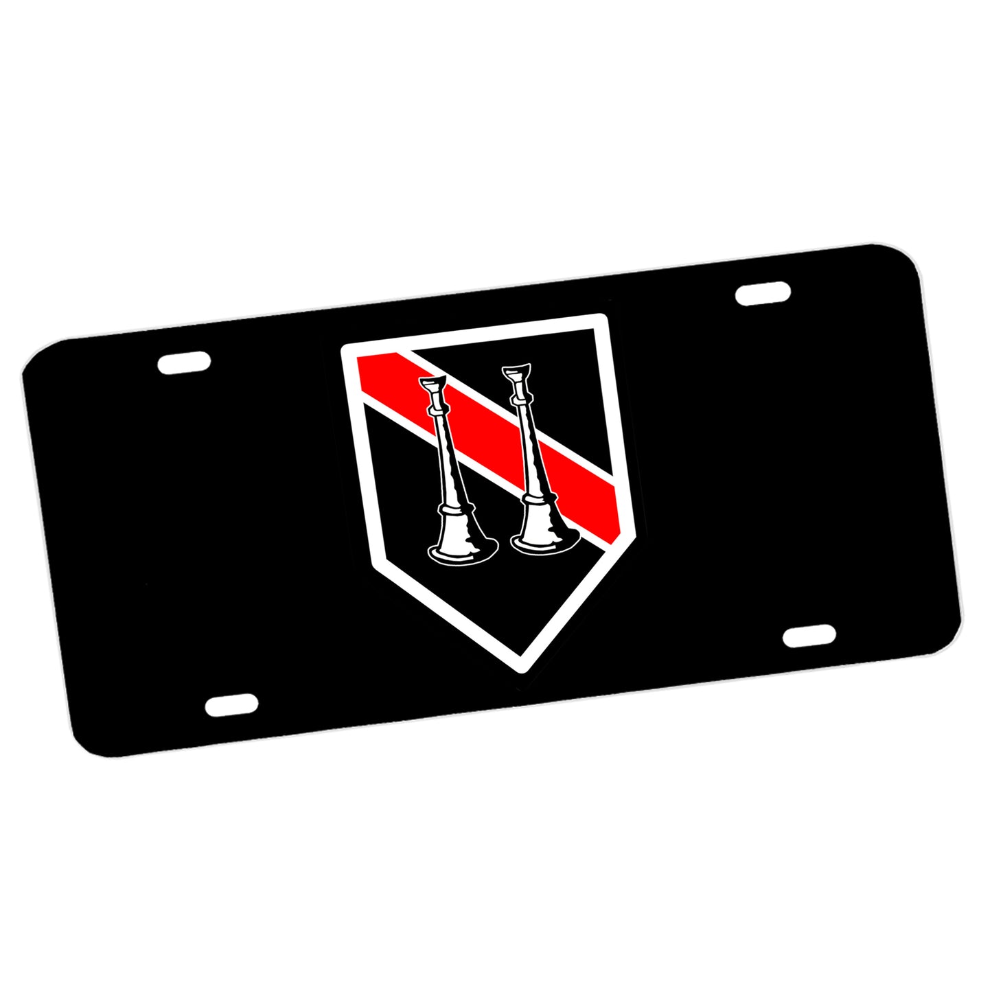 LP-175 Firefighter Two Bugles Emblem License Plate