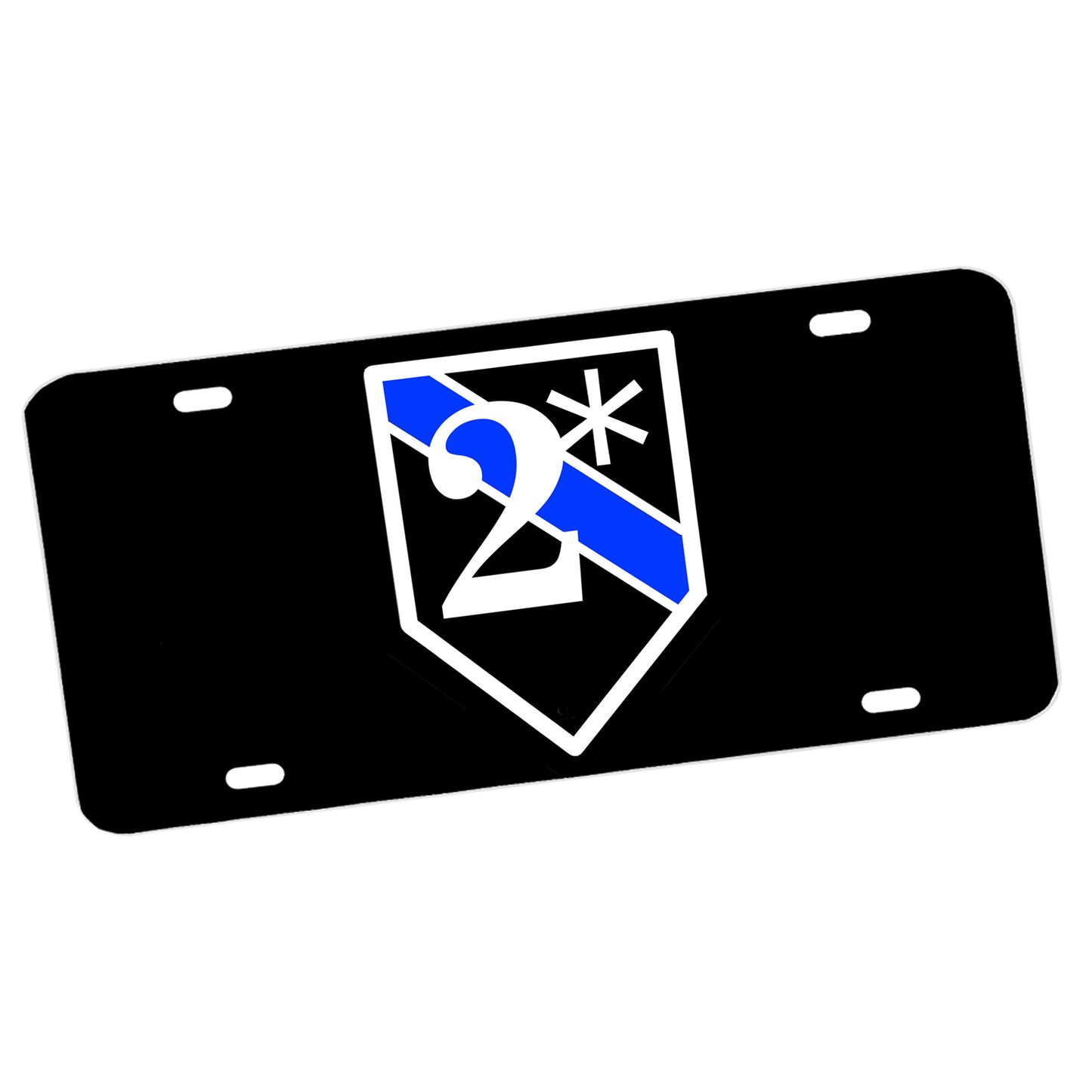 LP-174 Tactical Blue Stripe License Plate