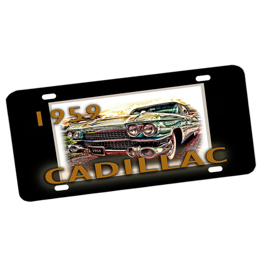 LP-141 Classic 1959 Cadillac Front View License Plate