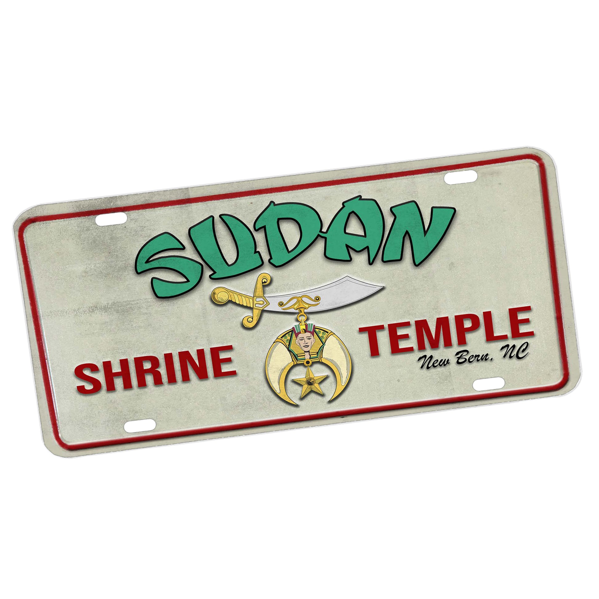 LP-107 Sudan Shrine Temple New Bern NC License Plate