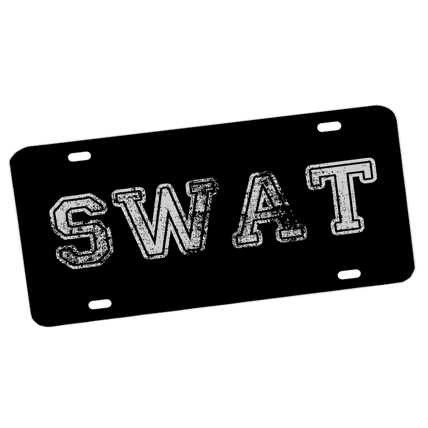 LP-106 SWAT Gray Letters License Plate