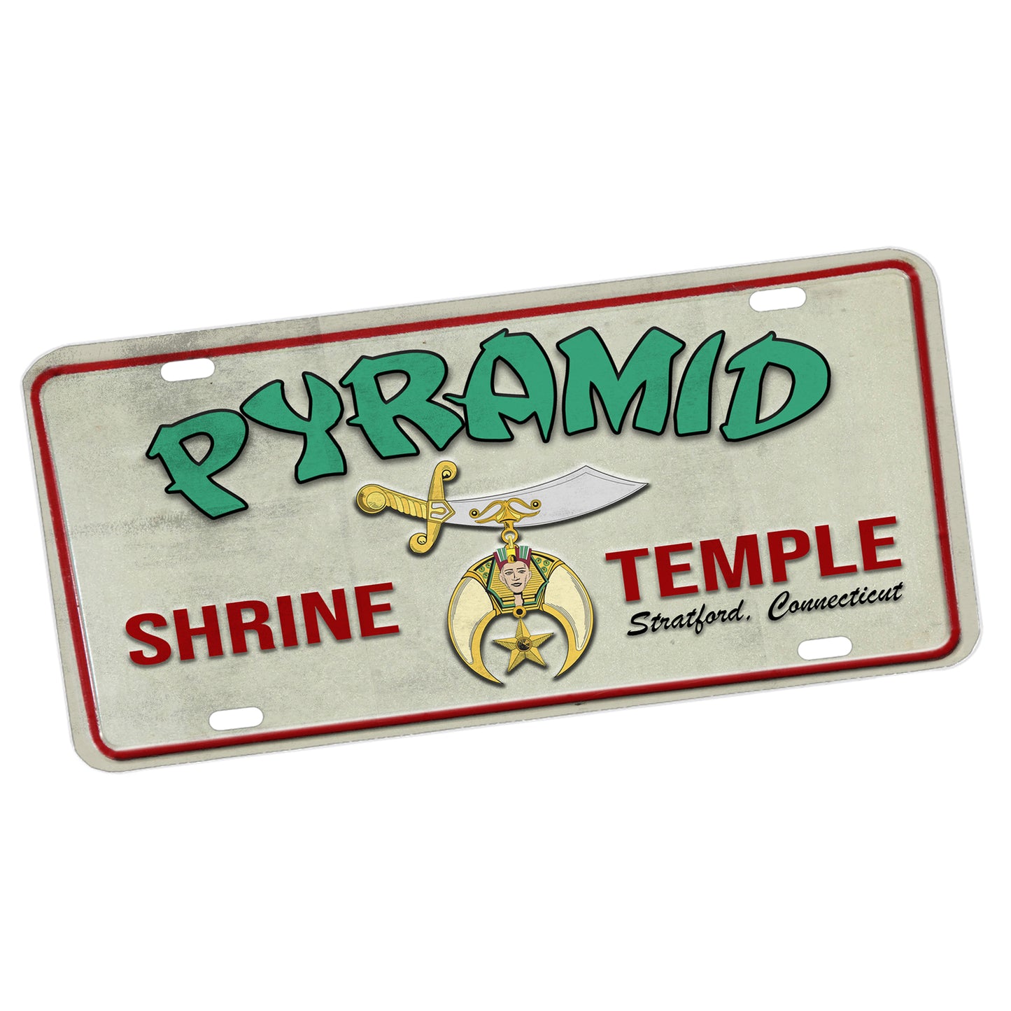LP-102 Pyramid Shrine Temple Connecticut License Plate