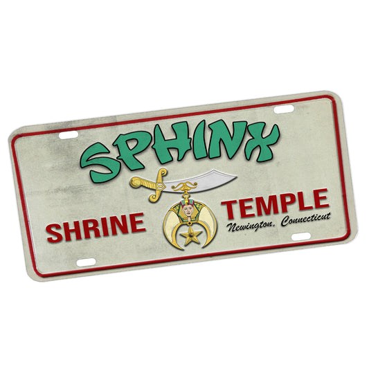 LP-101 Shriner Sphinx Connecticut Decorative License Plate