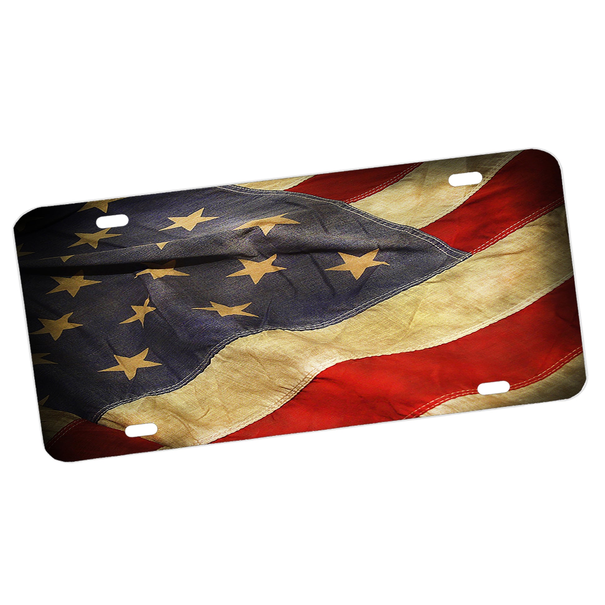 LP-250 Flowing American Flag WEB License Plate