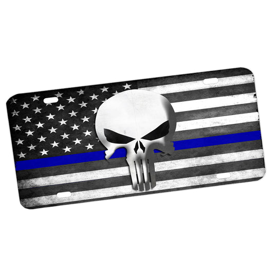 LP-298 Blue Line Punisher WEB License Plate