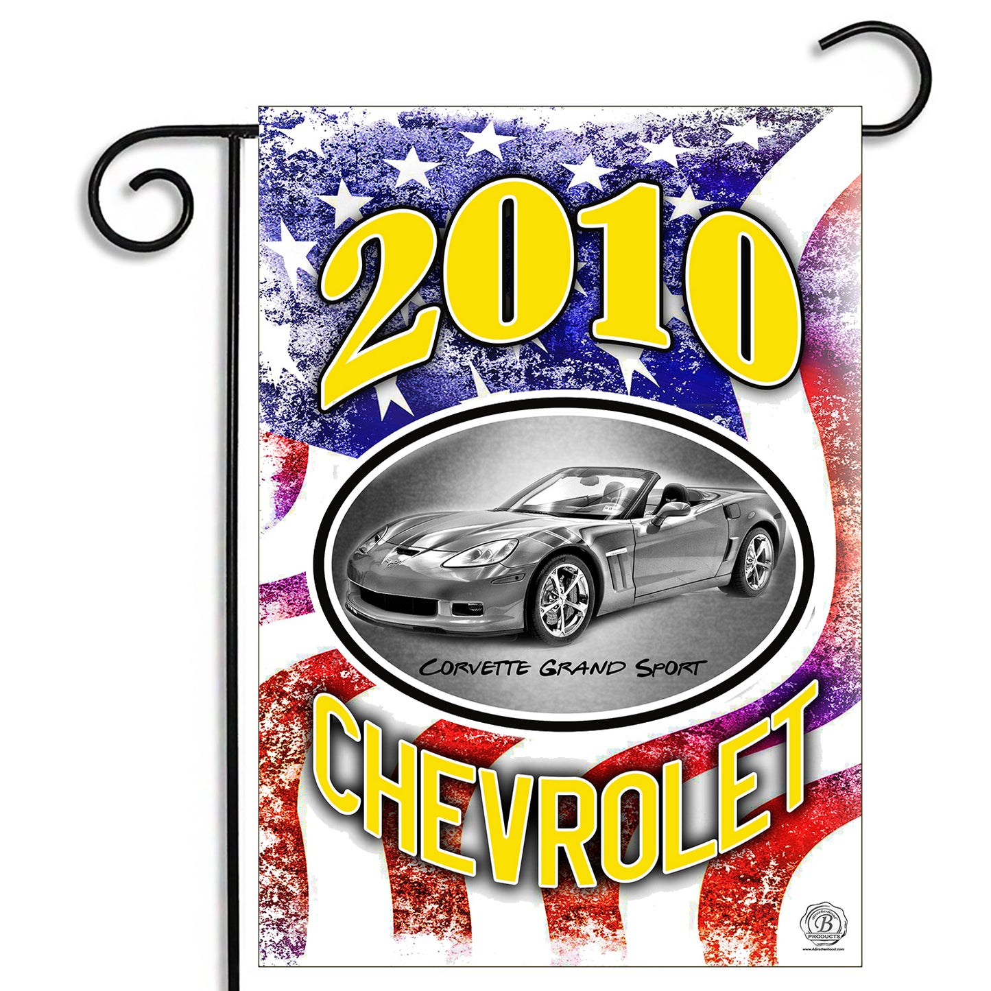 GFLG-103 Corvette  - Garden Flag 2003 through 2019 Corvette American Flag