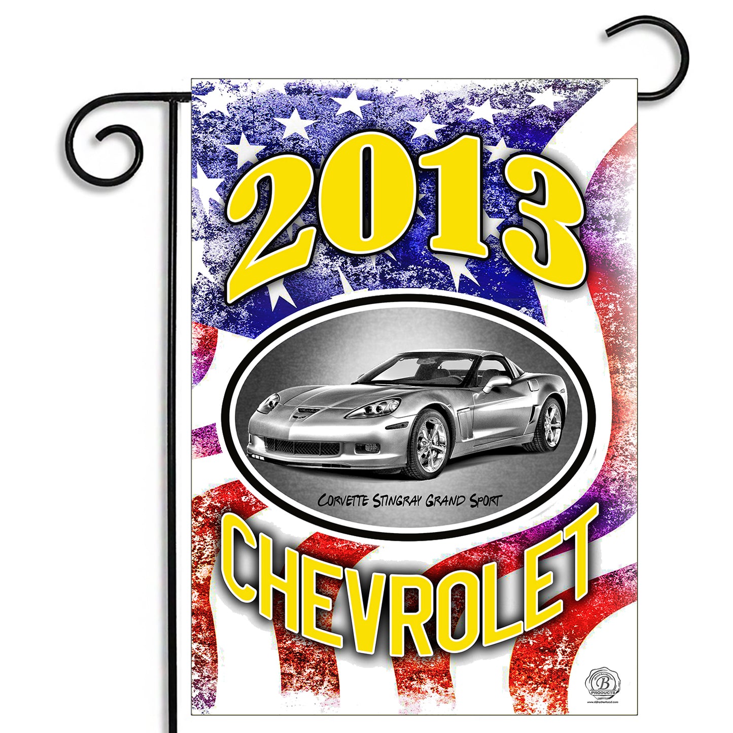GFLG-103 Corvette  - Garden Flag 2003 through 2019 Corvette American Flag
