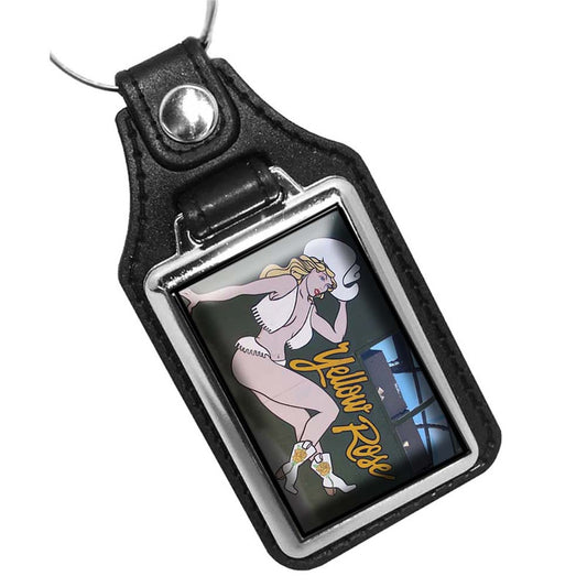 KR-053 Key Ring - USAF Air Force Vintage Nose Art Yellow Rose