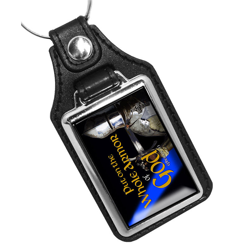 KR-066-1 Key Ring - Put On The Whole Armor of God Police