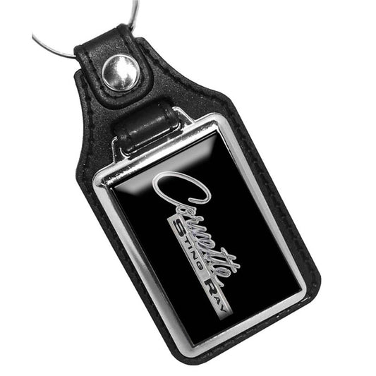 KR-067 Key Ring - 1964 1965 Black Corvette Sting Ray Design