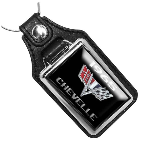 KR-076 Key Ring - 1965 Chevelle Crossed Flags Design