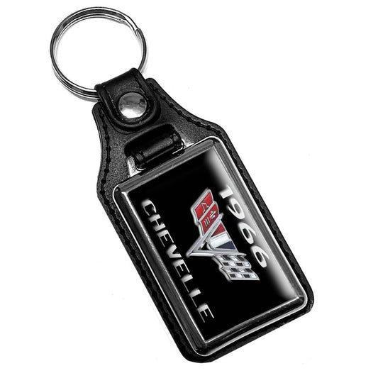 KR-077 Key Ring - 1966 Chevelle Crossed Flags Design