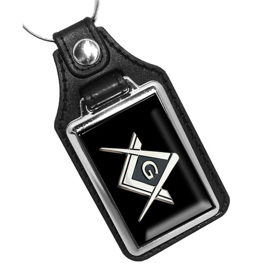 KR-1039 Key Ring - Mason Scribe and Compass Design