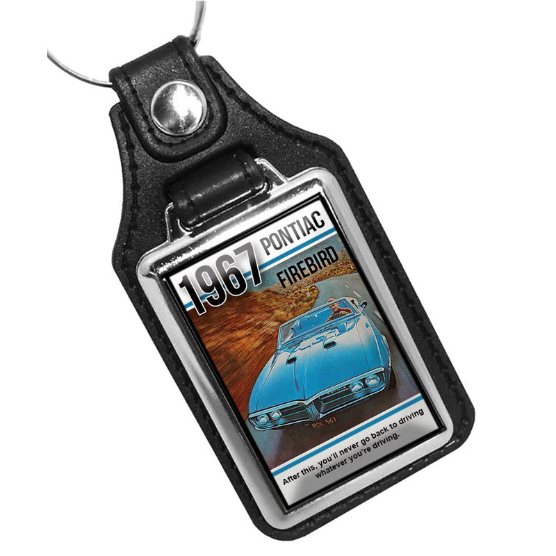 KR-1087 Key Ring - Classic 1967 Pontiac Firebird Advertisement Design