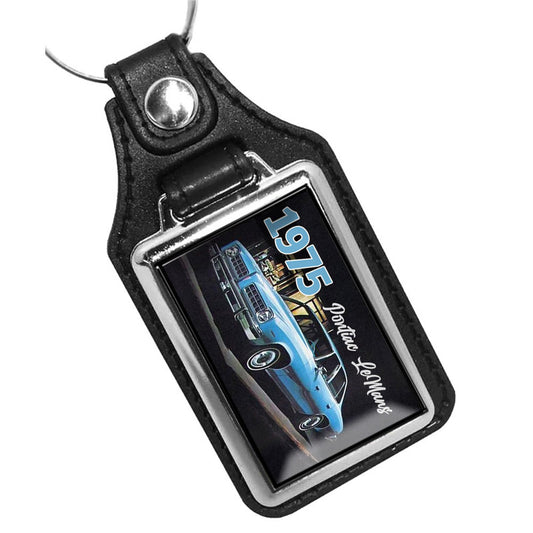 KR-1107 Key Ring - Classic 1975 Blue Pontiac LeMans Sedan