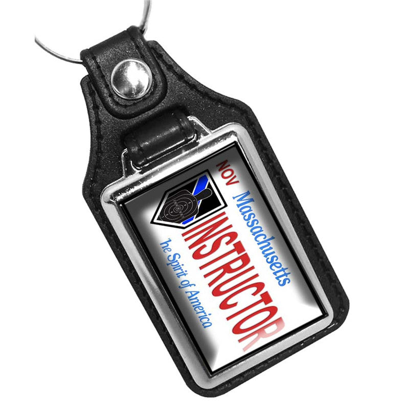KR-1140 Key Ring - Massachusetts Thin Blue Line Firearms Instructor