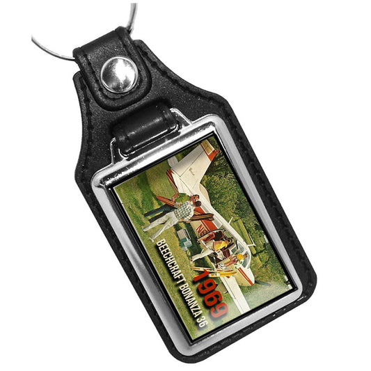 KR-1186 Key Ring - Classic 1969 Beechcraft Bonanza 36 Airplane