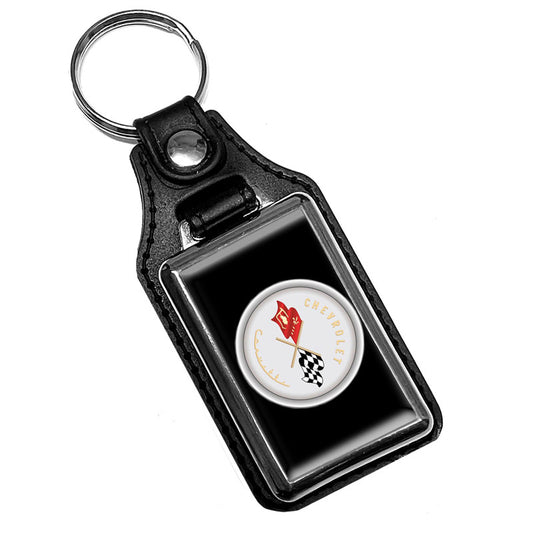 KR-119-6 Key Ring - 1953-1955 Classic Corvette Emblem Design