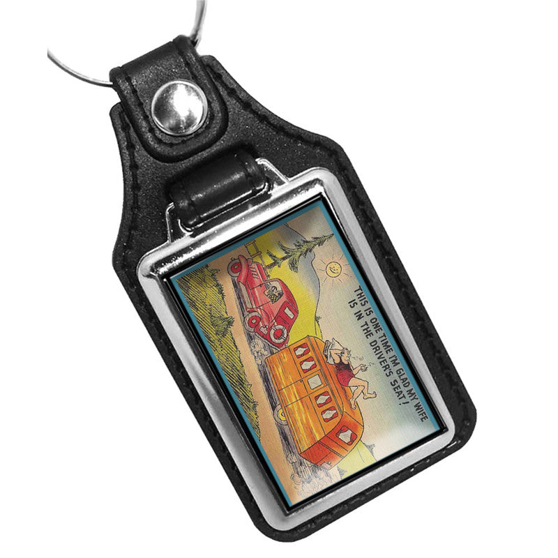 KR-1199 Key Ring - Vintage Novelty Travel Trailer Funny Saying