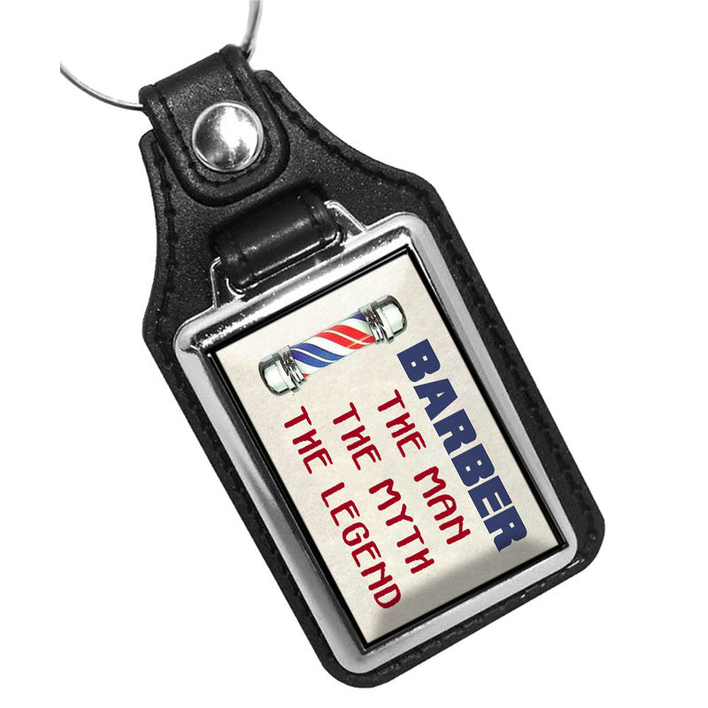 KR-1225 Key Ring - Novelty Barber The Man The Myth The Legend